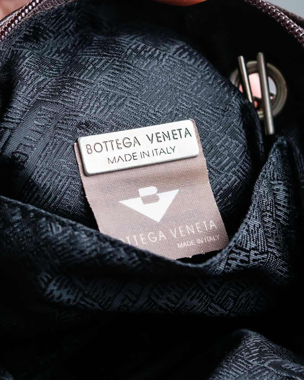 "BOTTEGA VENETA" 2way logo plate nylon bag