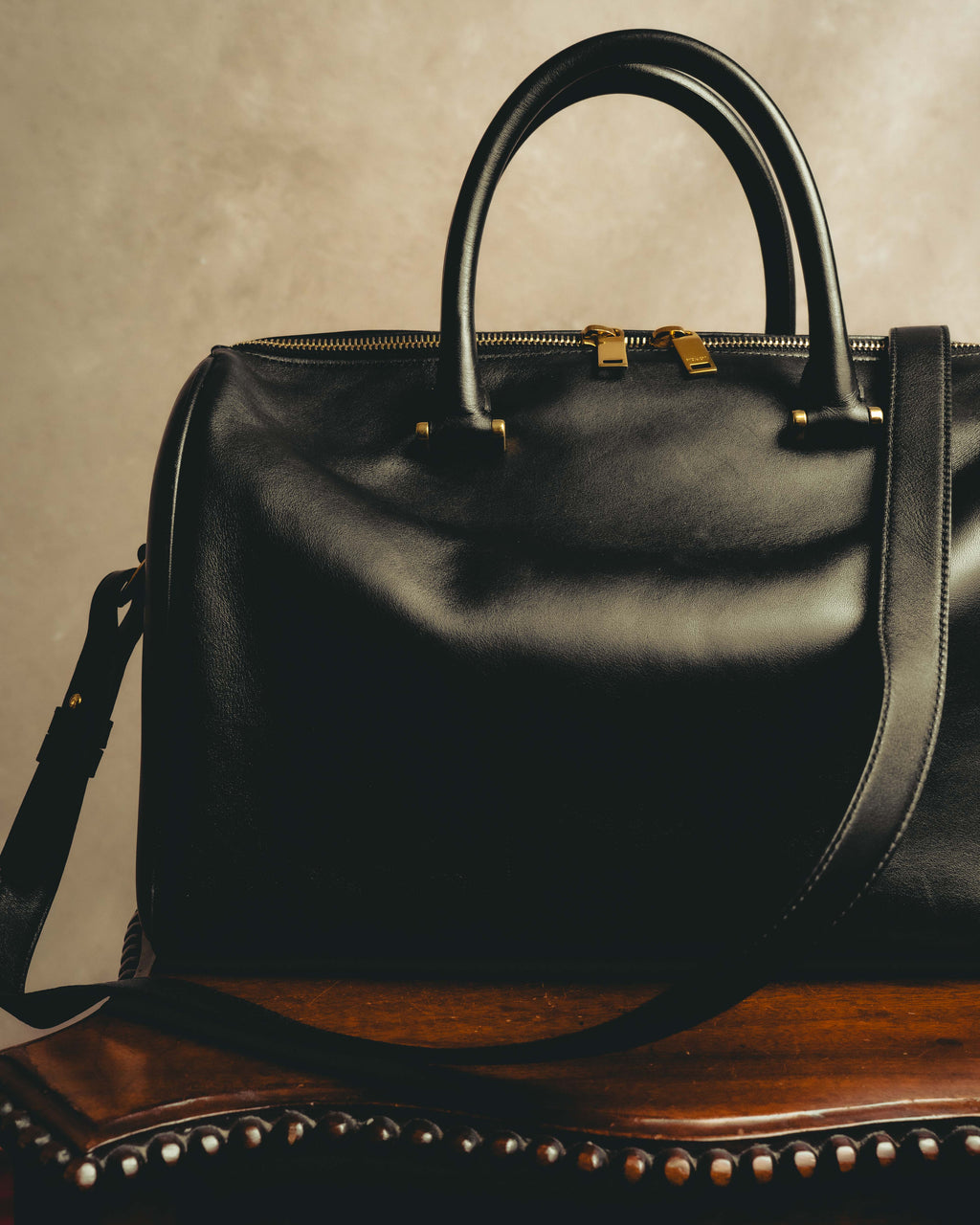 -SPECIAL- “Saint Laurent” 2012-2016 Classic Duffle 12 smooth calfskin bag