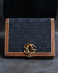 "GUCCI" Interlocking G motif bi fold wallet