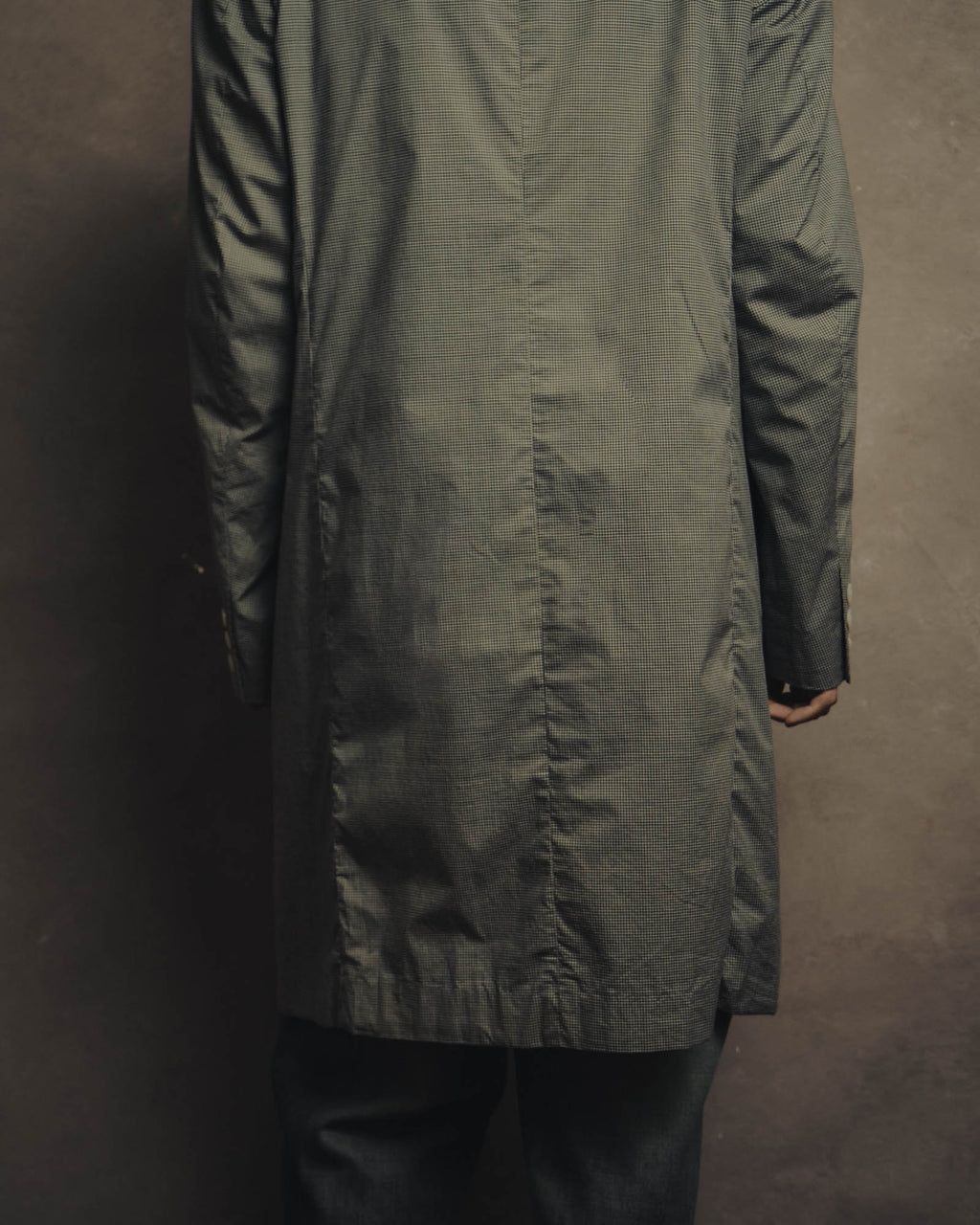 -SPECIAL- "Y's for men" 80's Double breasted houndstooth long jacket