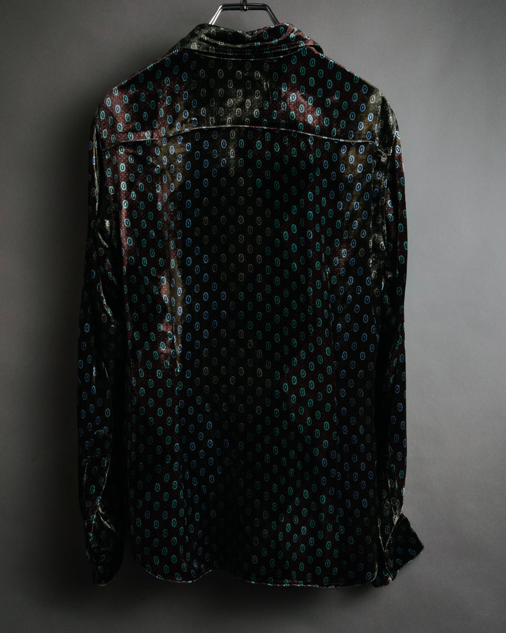 “DRIES VAN NOTEN” 2010’s Circle motif velvet shirt