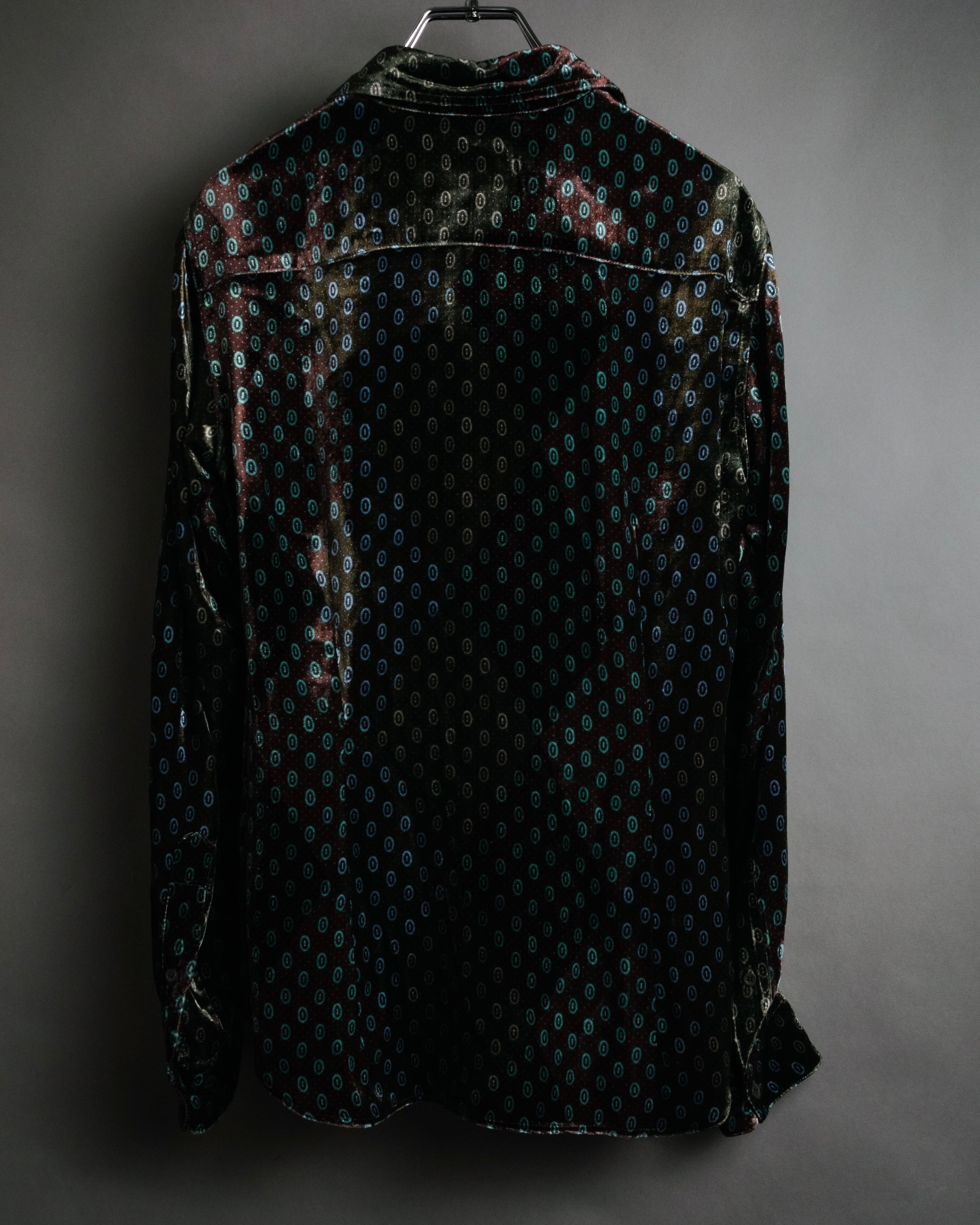 “DRIES VAN NOTEN” 2010’s Circle motif velvet shirt