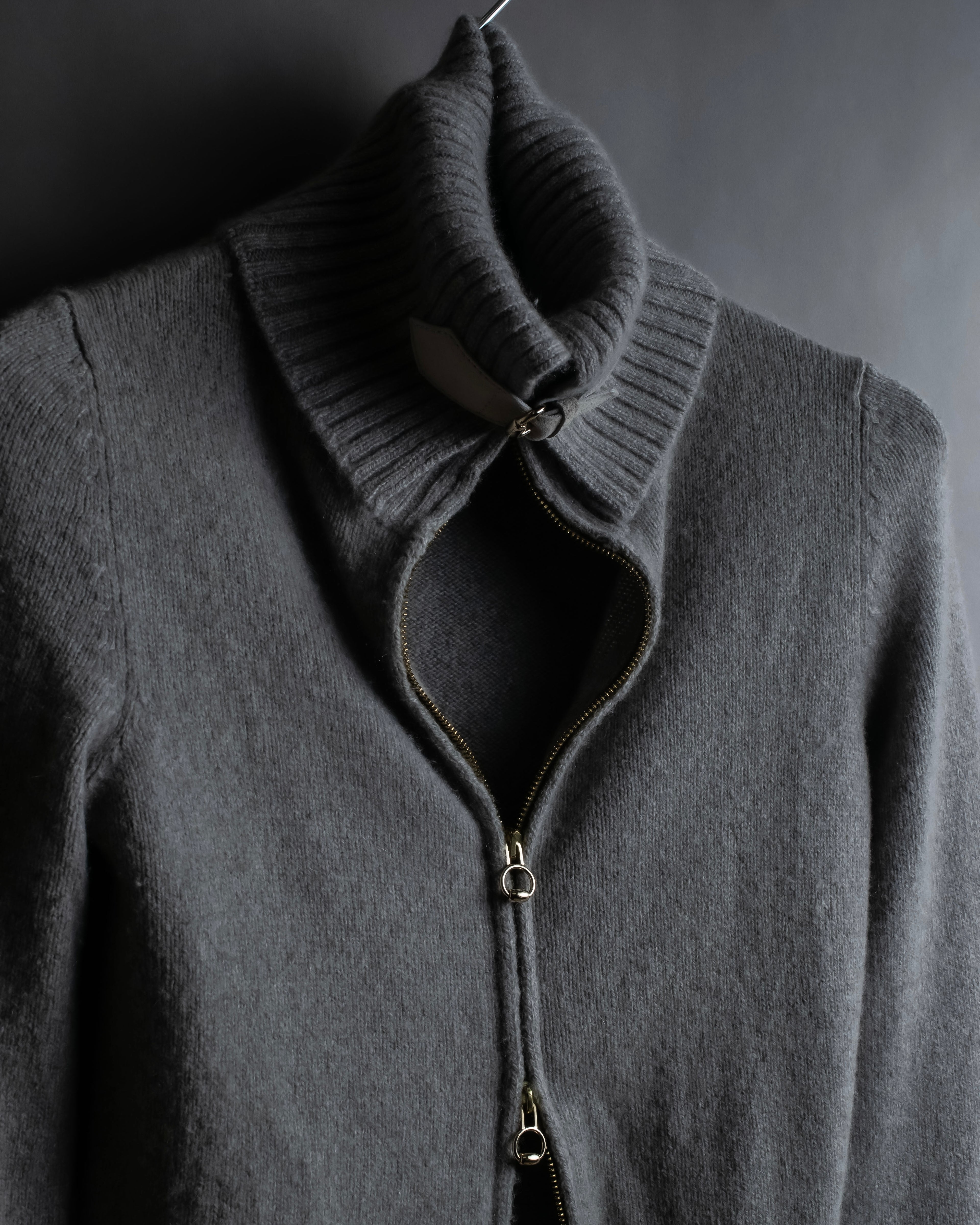 "GUCCI" Cashmere brand double zipper blouson