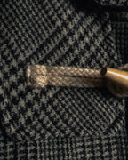 “Harris Tweed” Hooded plaid duffle coat
