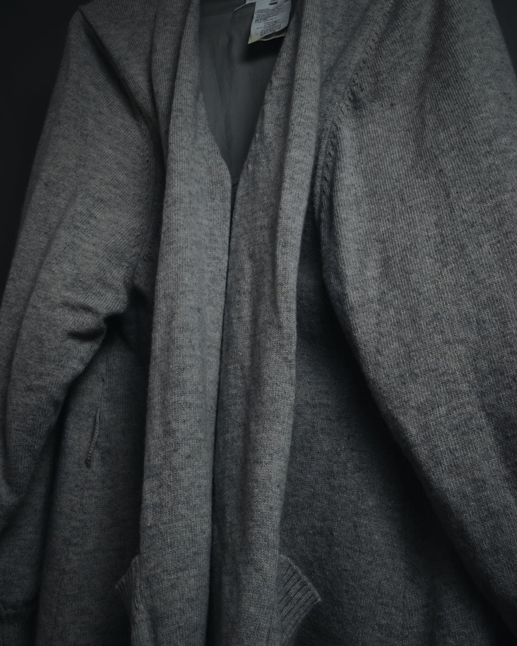 "Maison Margiela" 17AW belted gown knit coat