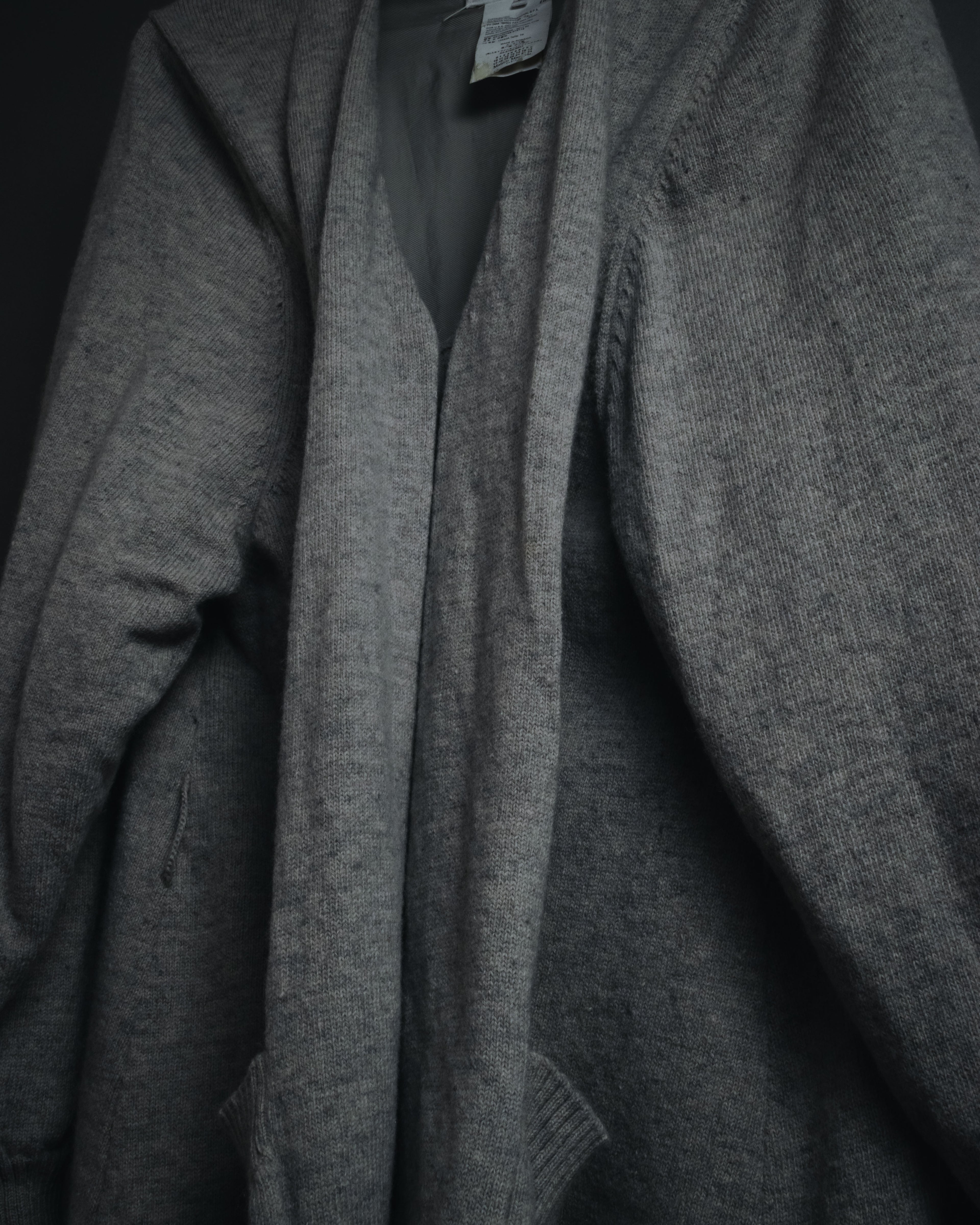 "Maison Margiela" 17AW belted gown knit coat