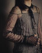 -SPECIAL- “CHANEL” 2014-2019 Sheer lace bow blouse