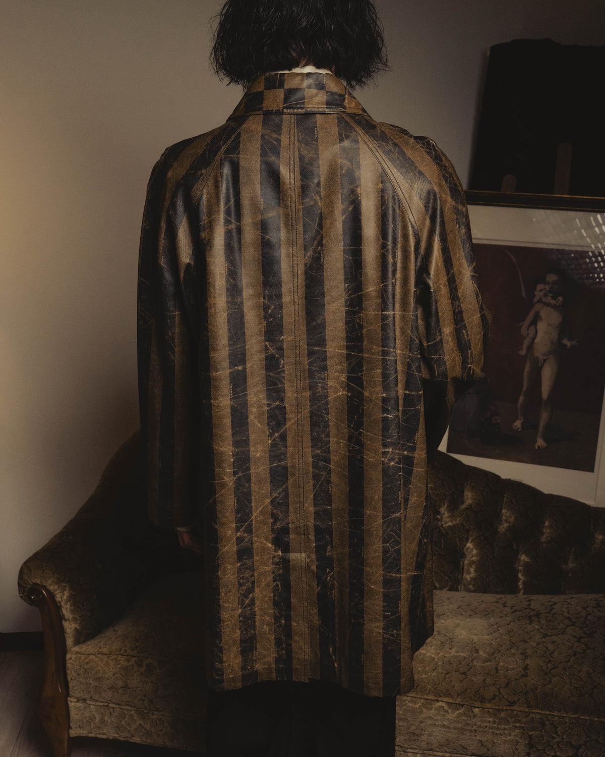 "FENDI" 90's Graphic patterned long coat