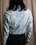 "Acne Studios" Washed light blue short denim jacket