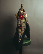 "Christian Dior" 80's-90's Floral paisley patterned large scarf