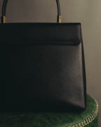 "Salvatore Ferragamo" 90's-00's Structured gancini leather top handle bag