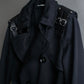 "VALENTINO" Belt docking design leather switching trench coat