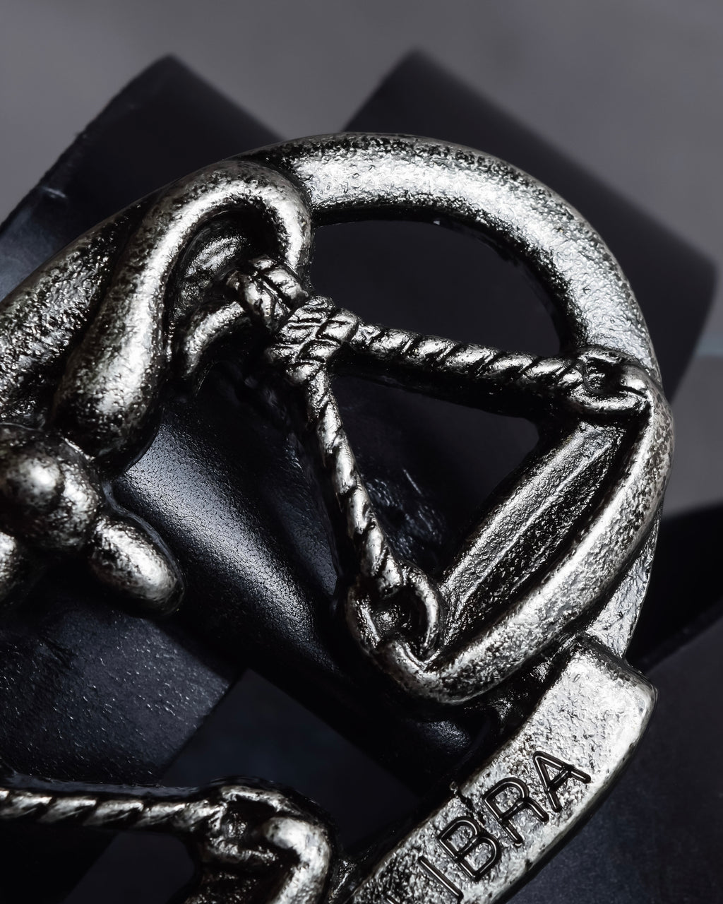 "Dolce & Gabbana" Libra motif silver buckle leather belt