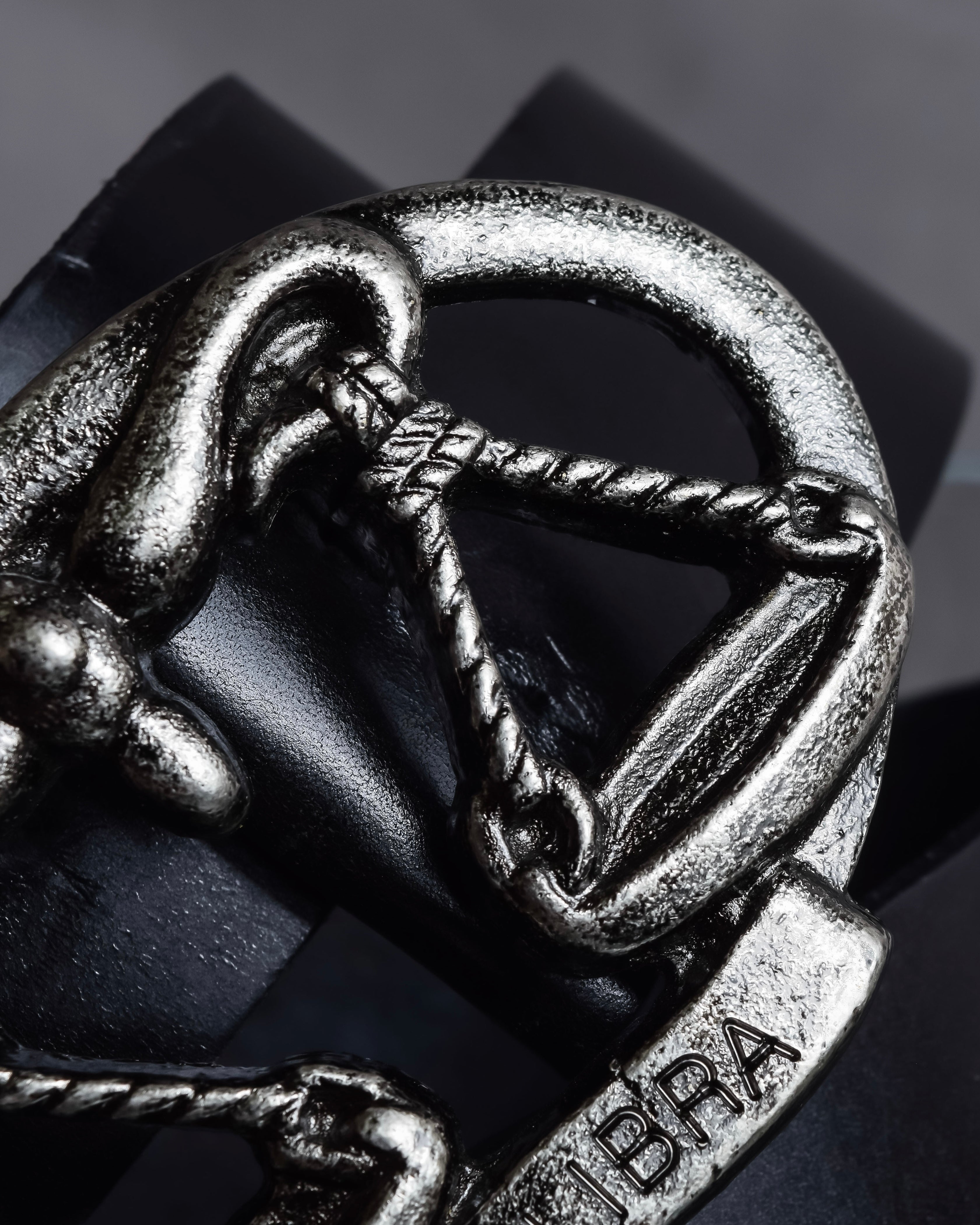 "Dolce & Gabbana" Libra motif silver buckle leather belt