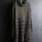 "FENDI" Houndstooth & zigzag pattern turtleneck tunic pullover