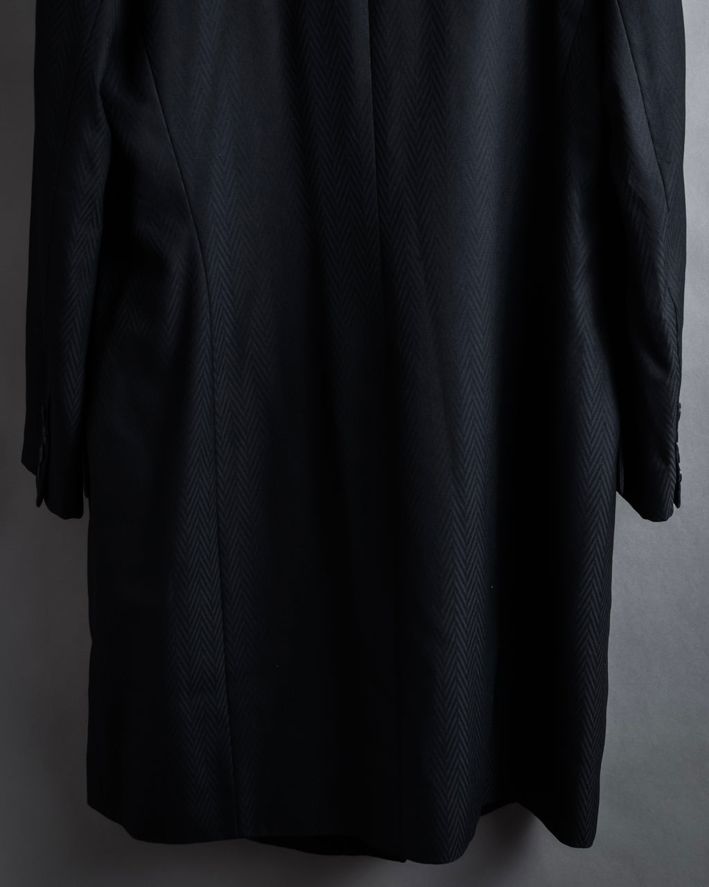 “Christian Dior” 90’s sculpted herringbone chester coat