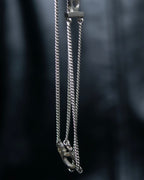 “Christian Dior” CD motif double silver chain bracelet