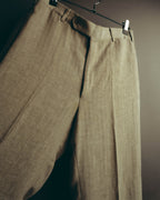 -SPECIAL- “HERMES” 80’s-90’s Herringbone linen suit set