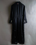 "THOM BROWNE" Shiny long hidden button shirt