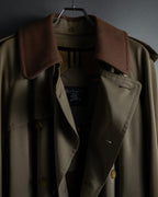 -SPECIAL- "Burberrys" 90's Collar switching two-tone trench coat
