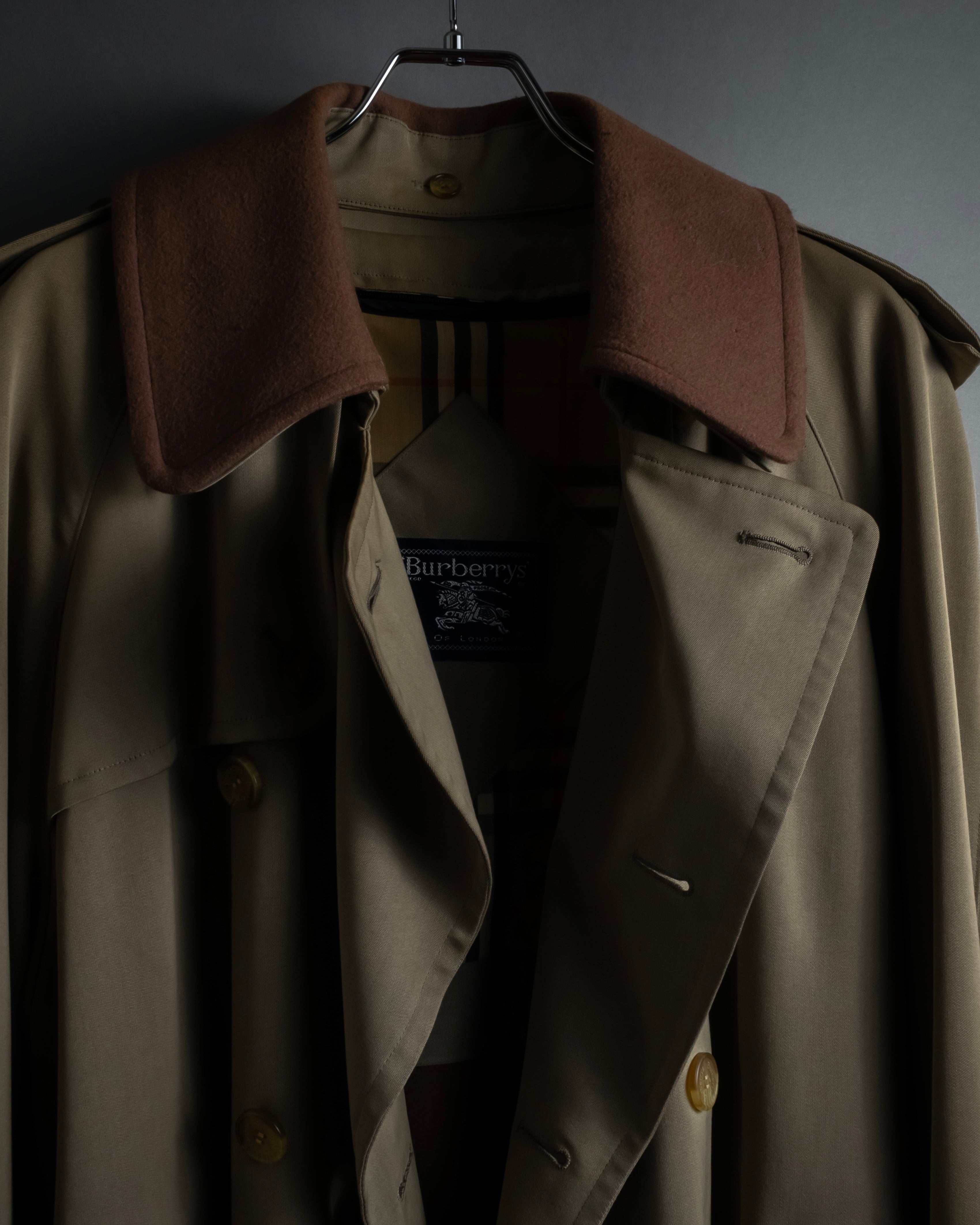 -SPECIAL- "Burberrys" 90's Collar switching two-tone trench coat