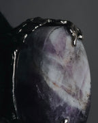 "YVES SAINT LAURENT" 00’s Amethyst stone signet ring