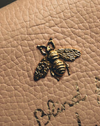 "GUCCI" 2010's-20's Pink bee motif trifold wallet