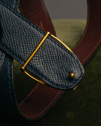 "Hermès" Vintage grained leather belt