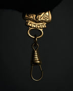 “GUCCI” 70’s-80’s Crest shield charm with spring clasp