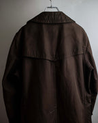 "BURBERRY" Subdued tone military detail mid-length trench coat