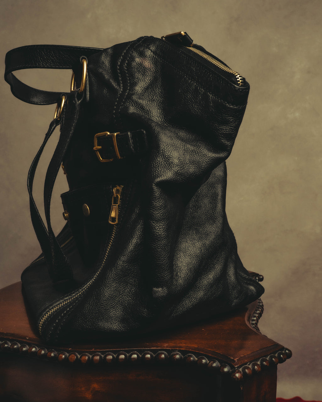 "Yves Saint Laurent" 00's-10's Slouchy leather downtown tote bag