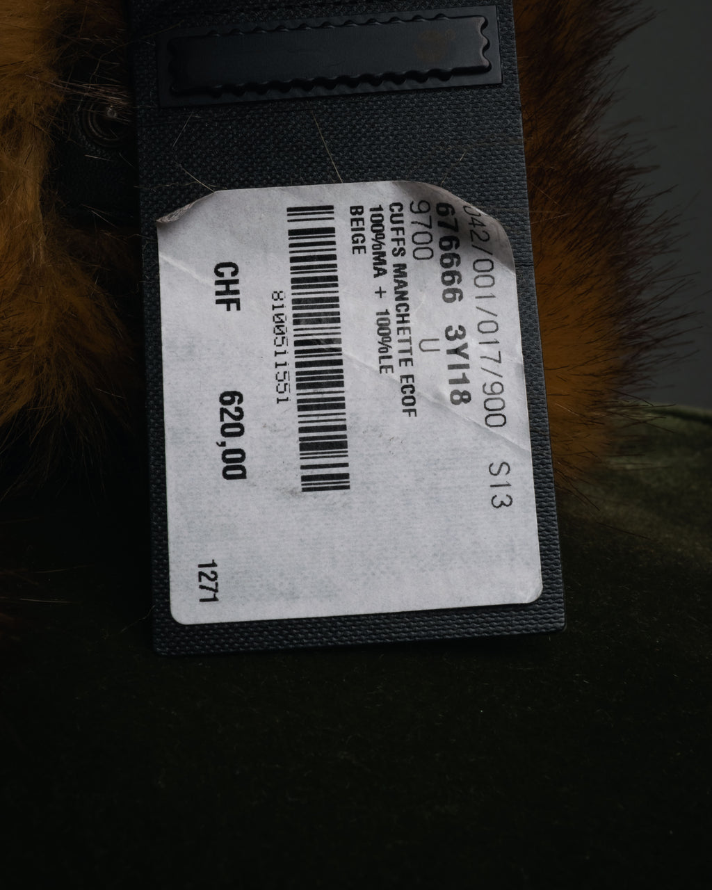 “SAINT LAURENT PARIS“ 2021-2022 Faux fur wrist cuffs