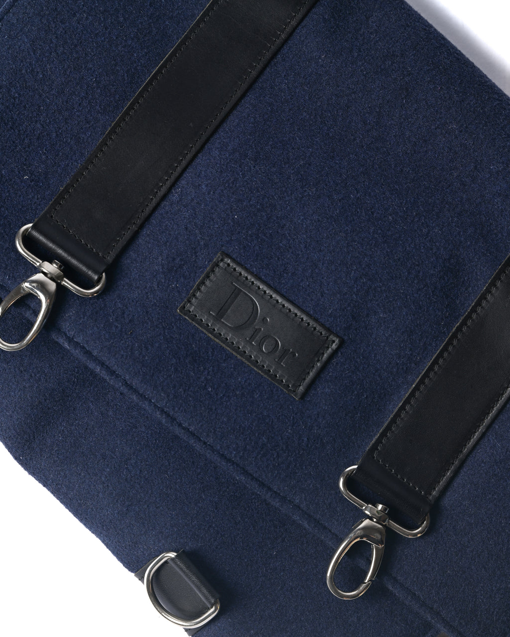 Christian Dior/ Felt Travel Organizer Clutch Bag Navy