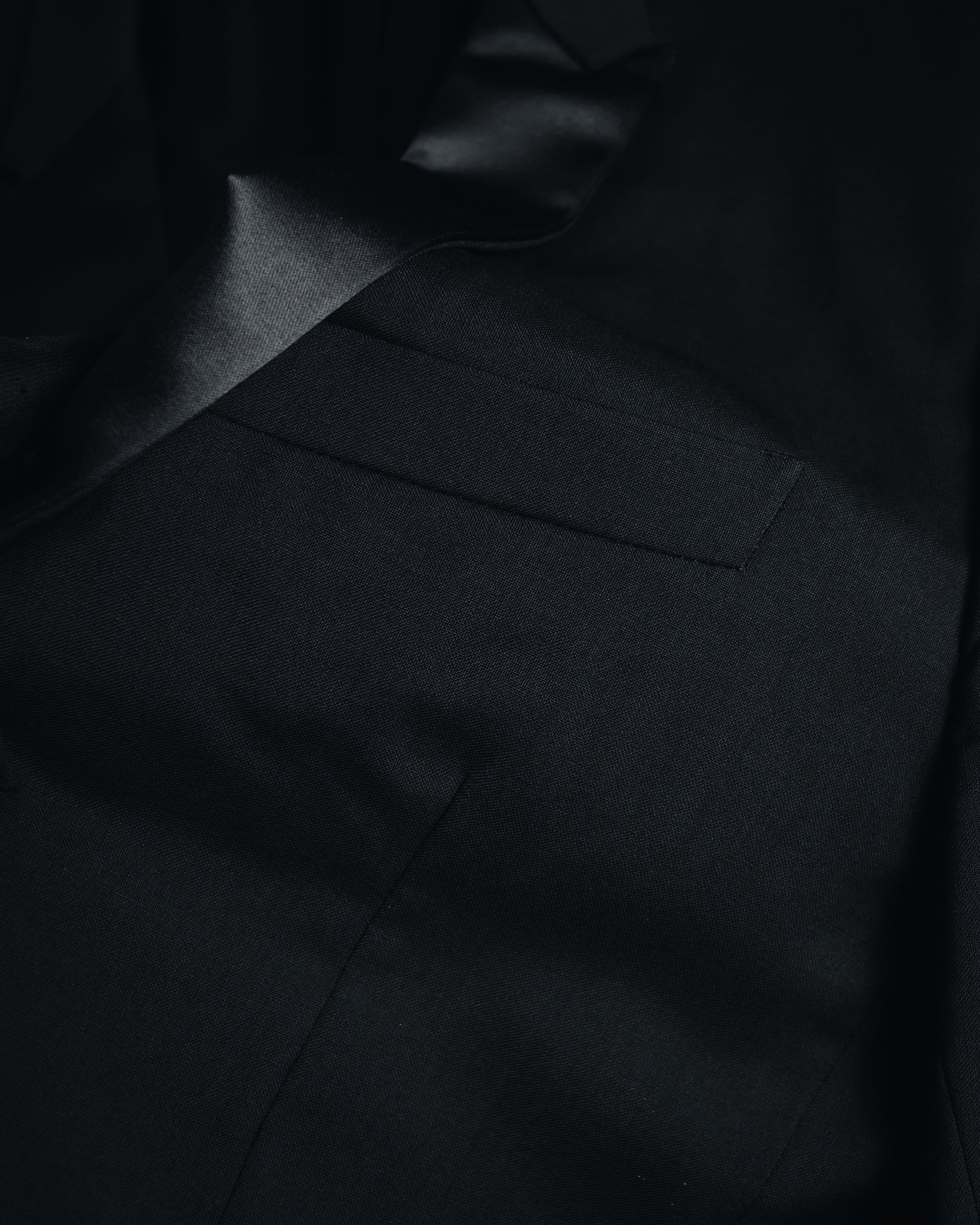 "Dior Homme" Chris Van Assche design satin lapel tuxedo set up