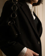 -SPECIAL- "YVES SAINT LAURENT"
00's Tom Ford period stacked ring design horizontal leather bag