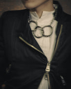 -SPECIAL- “Jean Paul Gaultier” 90’s-00’s sculptural metal ring necklace