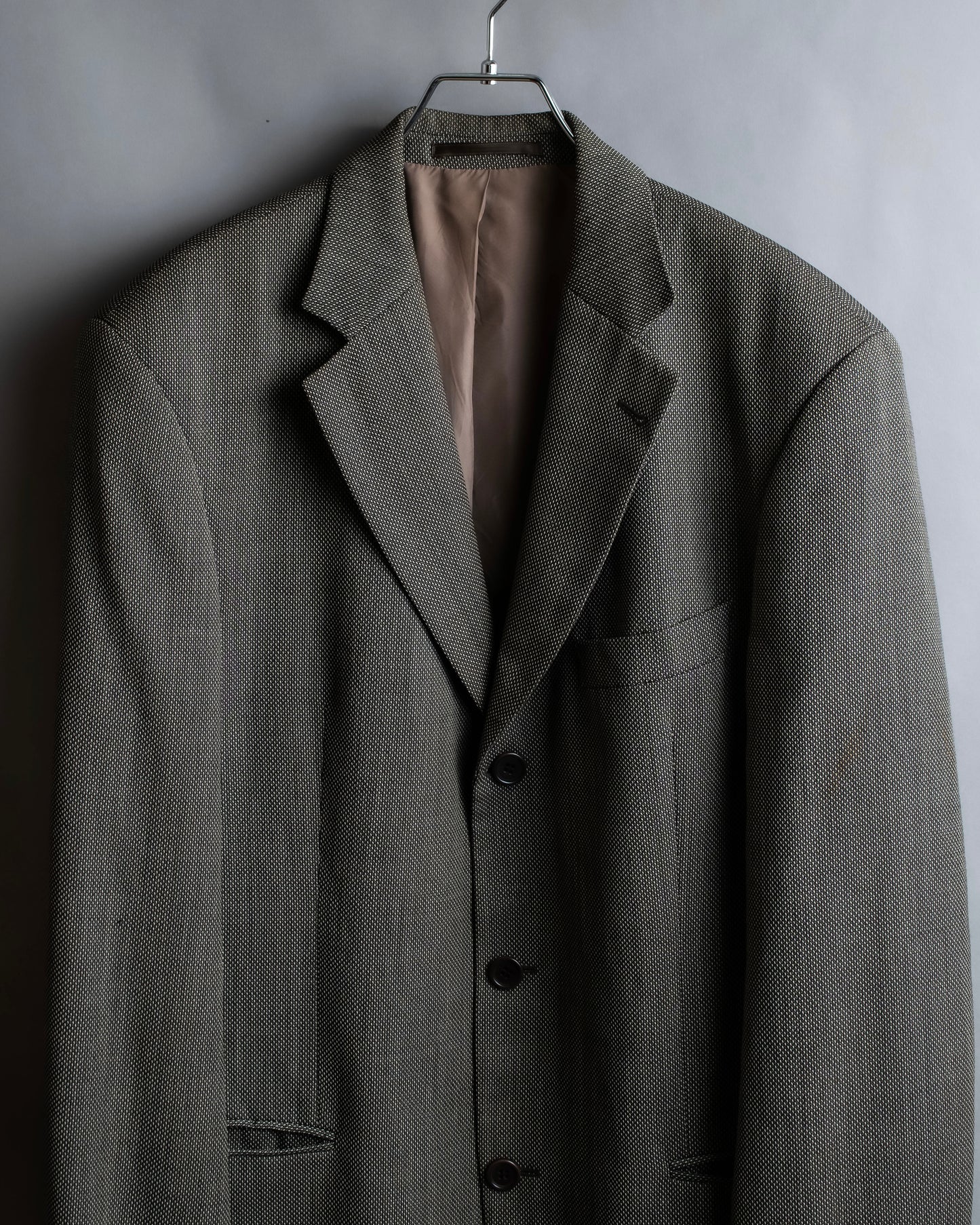 "HUGO BOSS" Woven pattern oversized 3 button tailored jacket