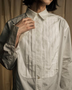 "CHANEL" 96's Spring collection tuck pleats shirt