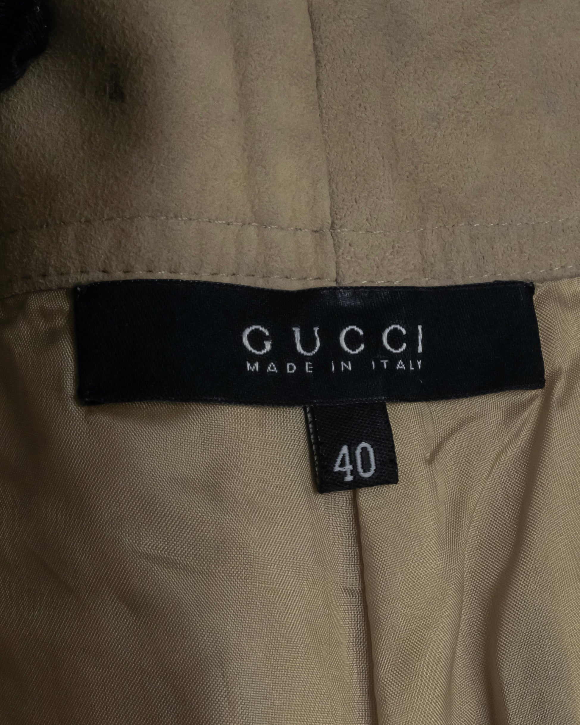 "GUCCI" Sand beige suede set up