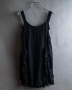 "FENDI" Gathered frill design sleeveless dress