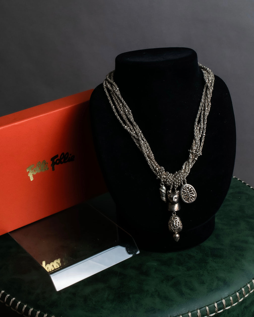 "Folli Follie" Symbolic charm design chain necklace