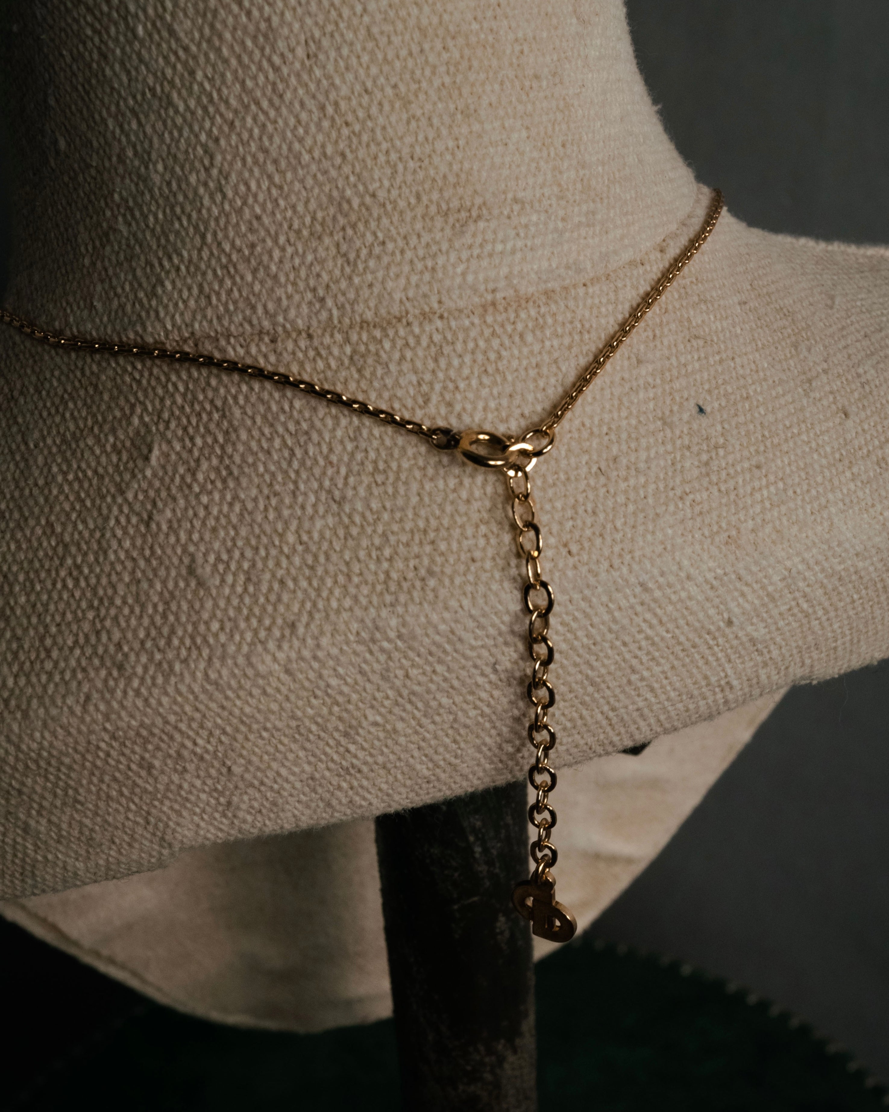 “Christian Dior” 80’s-90’s Lucky horseshoe pavé pendant necklace