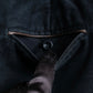 "HERMES" Leather trimmed design tapered pants