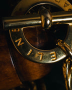 "CELINE" Early 90s spiral circle chain toggle bracelet