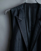 "DOLCE & GABBANA" Pattern switching peak lapel gilet