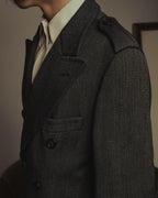 “GUCCI” Late 90’s-early 00’s military double breasted wool coat