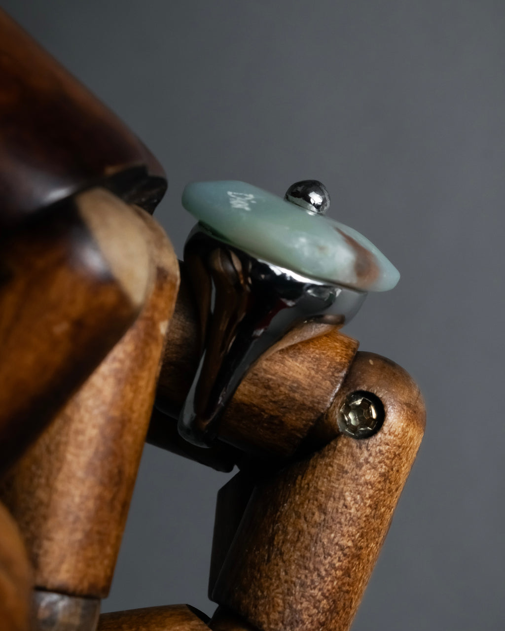 -MOOD Christmas Collection-
 "Dior" John Galliano design logo engraved cocktail ring