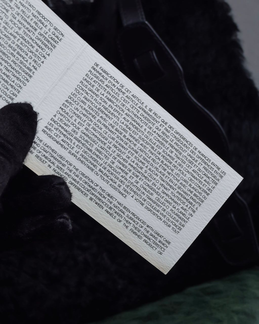 "BALENCIAGA" Padlock design shearling leather bag