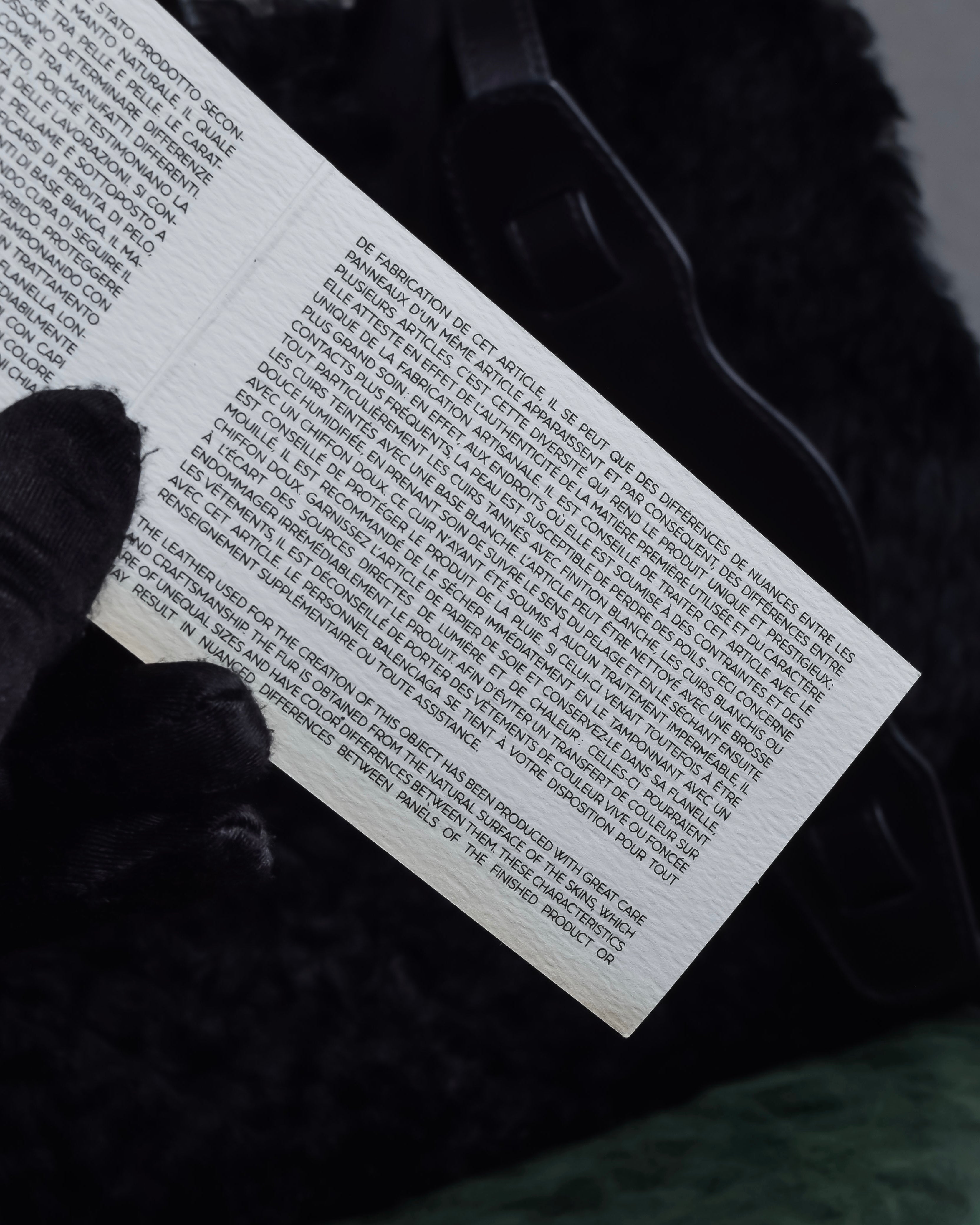 "BALENCIAGA" Padlock design shearling leather bag