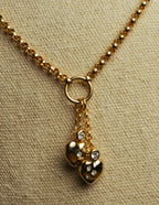 "Christian Dior" 80's-90's Romantic heart charm necklace